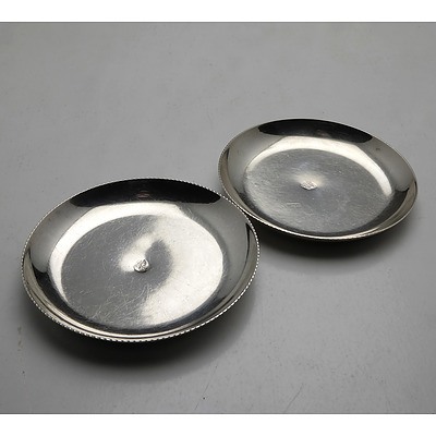 Pair of Turkish Silver Dishes with Tughra Marks 79g