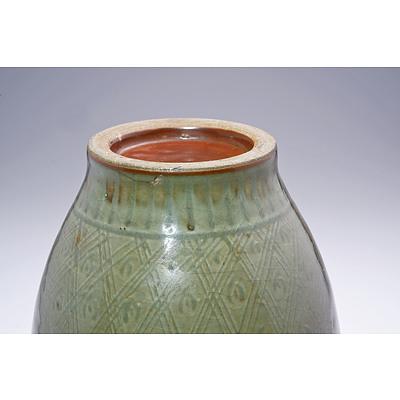 Longquan Style Celadon Vase, 19th/20th Century