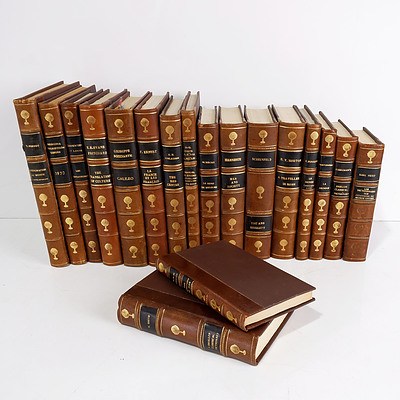 Eighteen Various Gilt Tooled Leather Bound Books Including Works by H. V. Mortan, H. H. Finlayson, William Smith and More    