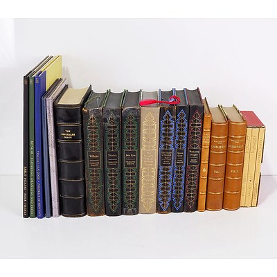Seventeen Various The Folio Society Books Including Works by Charlotte Bronte, Emily Bronte, Anne Bronte, J. R. Rowland and More