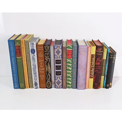 Twenty Various The Folio Society Books Including The Life of Alexander the Great, Lives of the English Poets, The History of the Kings of Britain and More