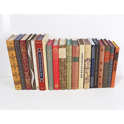 Twenty Various The Folio Society Books Including The Twelve Caesars, Dickens' London, A Short History of English Literature, The English Opium Eater and More