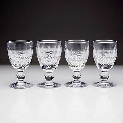 Four Waterford Crystal Port Glasses