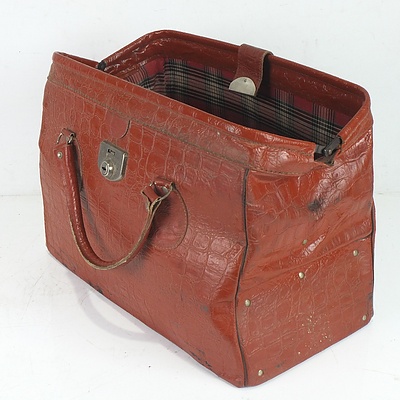 Faux Leather Gladstone Carry Bag