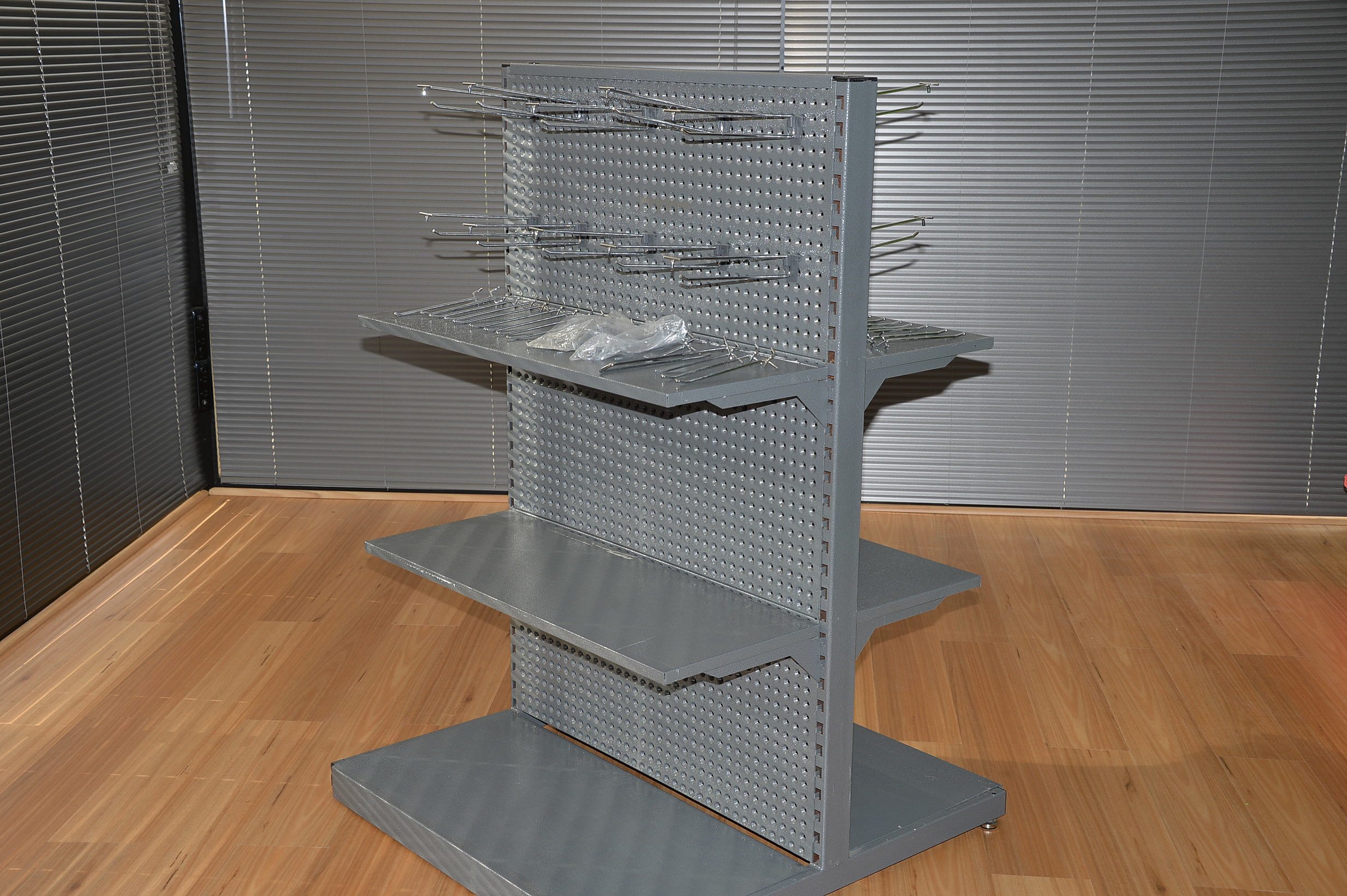 Pegboard Gondola Shelving Grey Lot 1054128 ALLBIDS