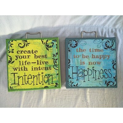 Canvas Art x 2: Happiness and Intention