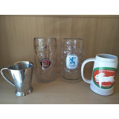 4 Beer mugs