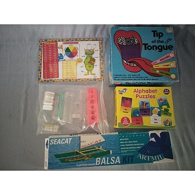 Kids puzzles, games and model set