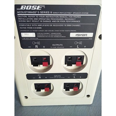 BOSE High Fidelity Audio System - BOSE Acoustimass - 5 Series II direct/reflecting Home Theatre Speaker System