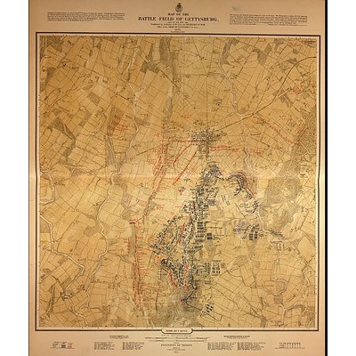 Gettysburg Battle Field Maps - Days 1, 2 & 3