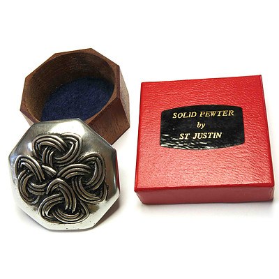 Pewter Celtic & Timber Trinket/Jewellery Box