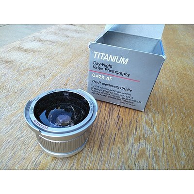 Titanium Day-Night Video Photography 0.42X Af Lens, Model 2601T (Made In Japan)