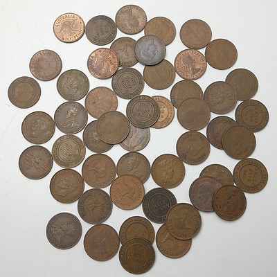 Group of Australian Half Pennies 1911-1960