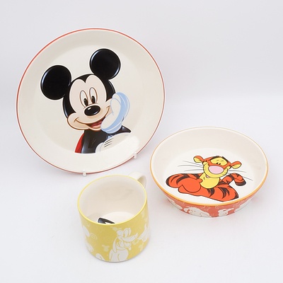 Royal Doulton Disney Three Piece Ceramic Dinner Set for Three