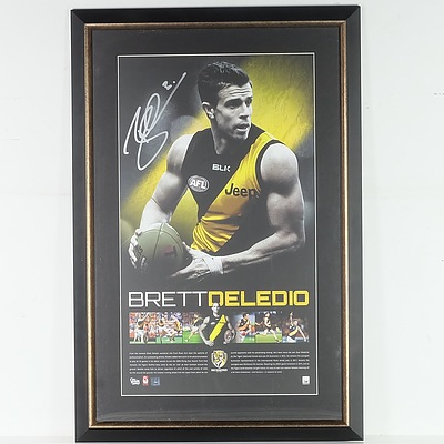 AFL Signed Brett Deledio Framed Poster