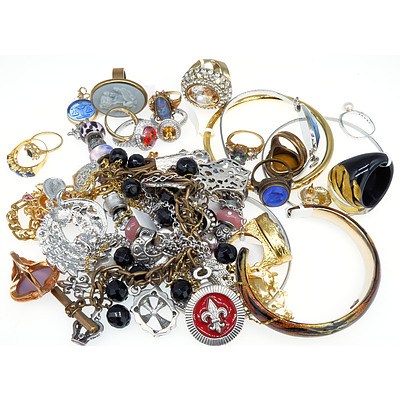 Group of Decorative Rings, Bracelets, Brooches and Necklaces