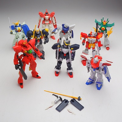 Group of Mini Robot Action Figures
