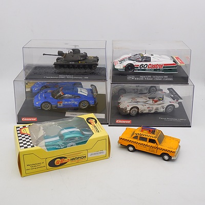 Group Model Cars, Including Jaguar XJR9, M48 A3 Patton 2 Tank, Panoz Roadster LMP07 and More
