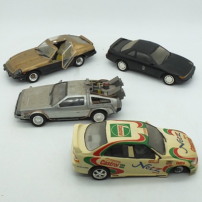 Group of Model Cars, Including DMC DeLorean, Nissan Silvia, Nissan 280Z and More