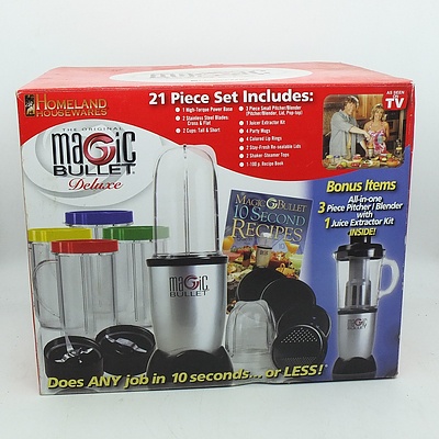 Magic Bullet Deluxe and A Sunbeam Bench Blender