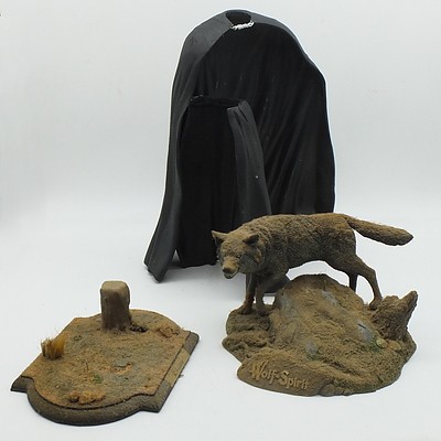 Group of Miscellaneous Objects, Including F-4E Phantom II Model Kit, Wolf Spirit Figure and More