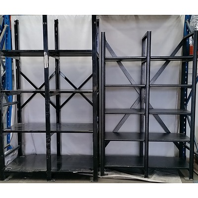 Two Bays of Heavy Duty Metal Shelving