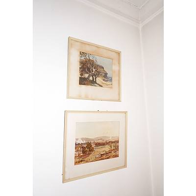 Two Prints and Two Small Original Artworks