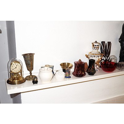 Collection of Various Ornaments and Collectables On The Fire Mantle
