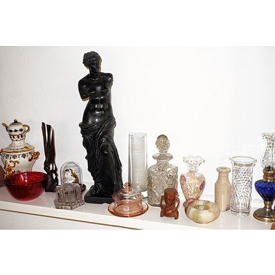 Collection of Various Ornaments and Collectables On The Fire Mantle