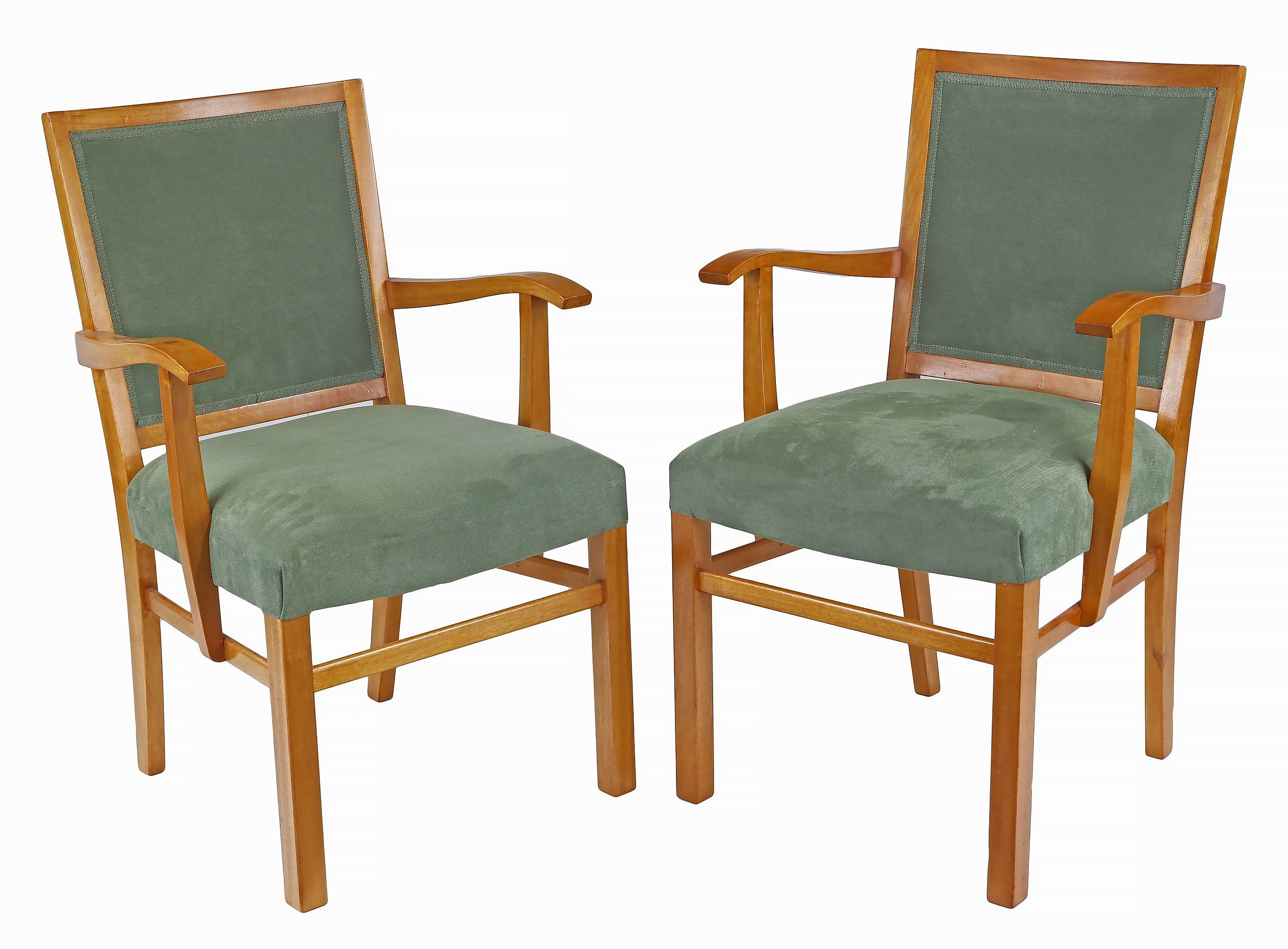 'Two Fred Ward Maple Armchairs'