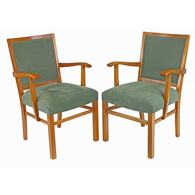 Two Fred Ward Maple Armchairs