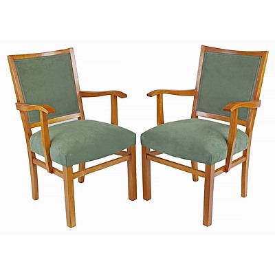 Pair of Fred Ward Maple Armchairs