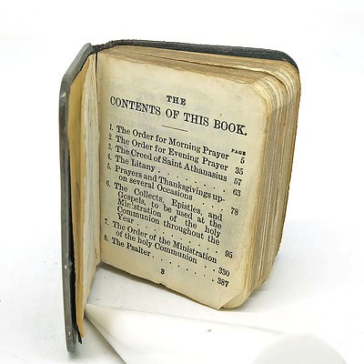 Sterling Silver Covered Minature Prayer Book, Birmingham, Green & Cadbury Ltd. 1904