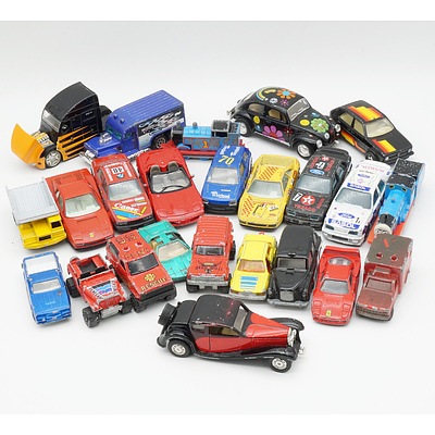 Group of Model Cars, Including Matchbox, Maisto, Hot Wheels, Majorette, Durago and More