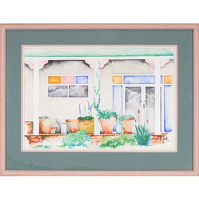 Trudy Horsfield, Pots and Posts 1991, Watercolour