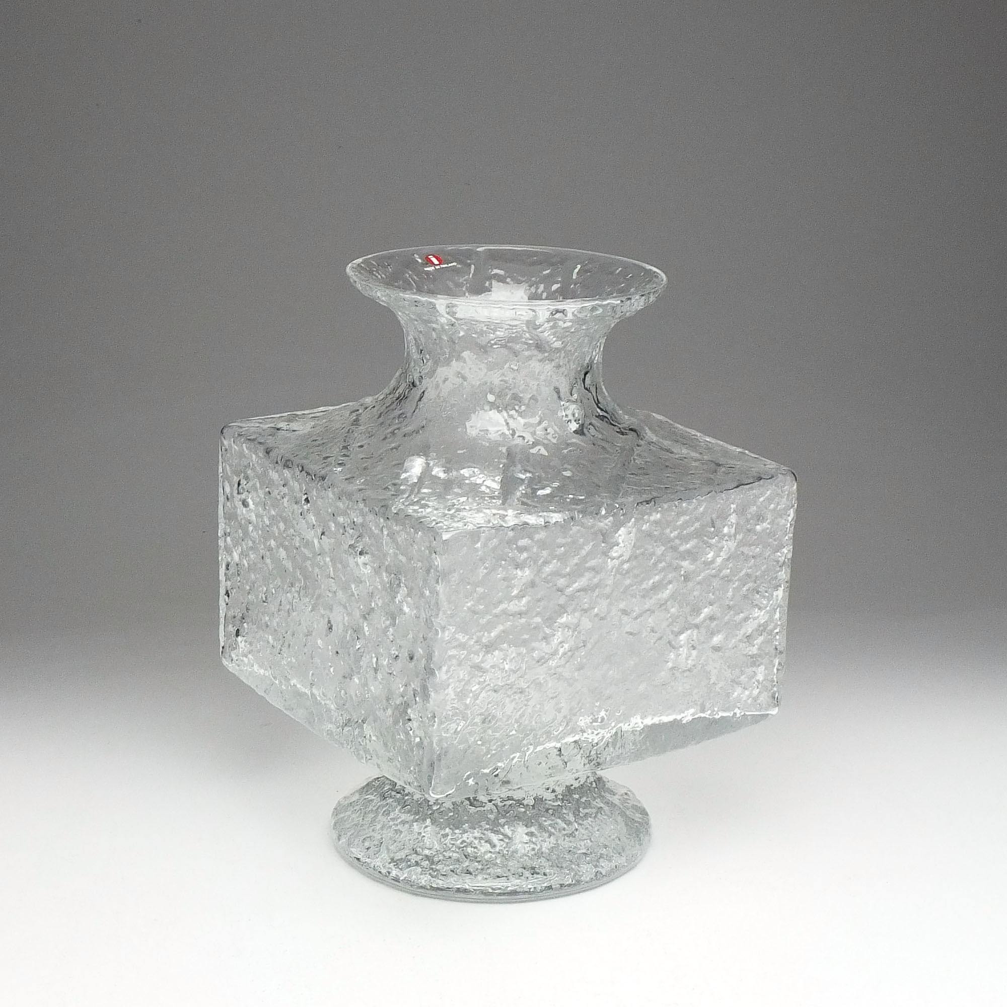 'Iittala Finland Crassus Large Glass Vase Designed by Timo Sarpaneva'