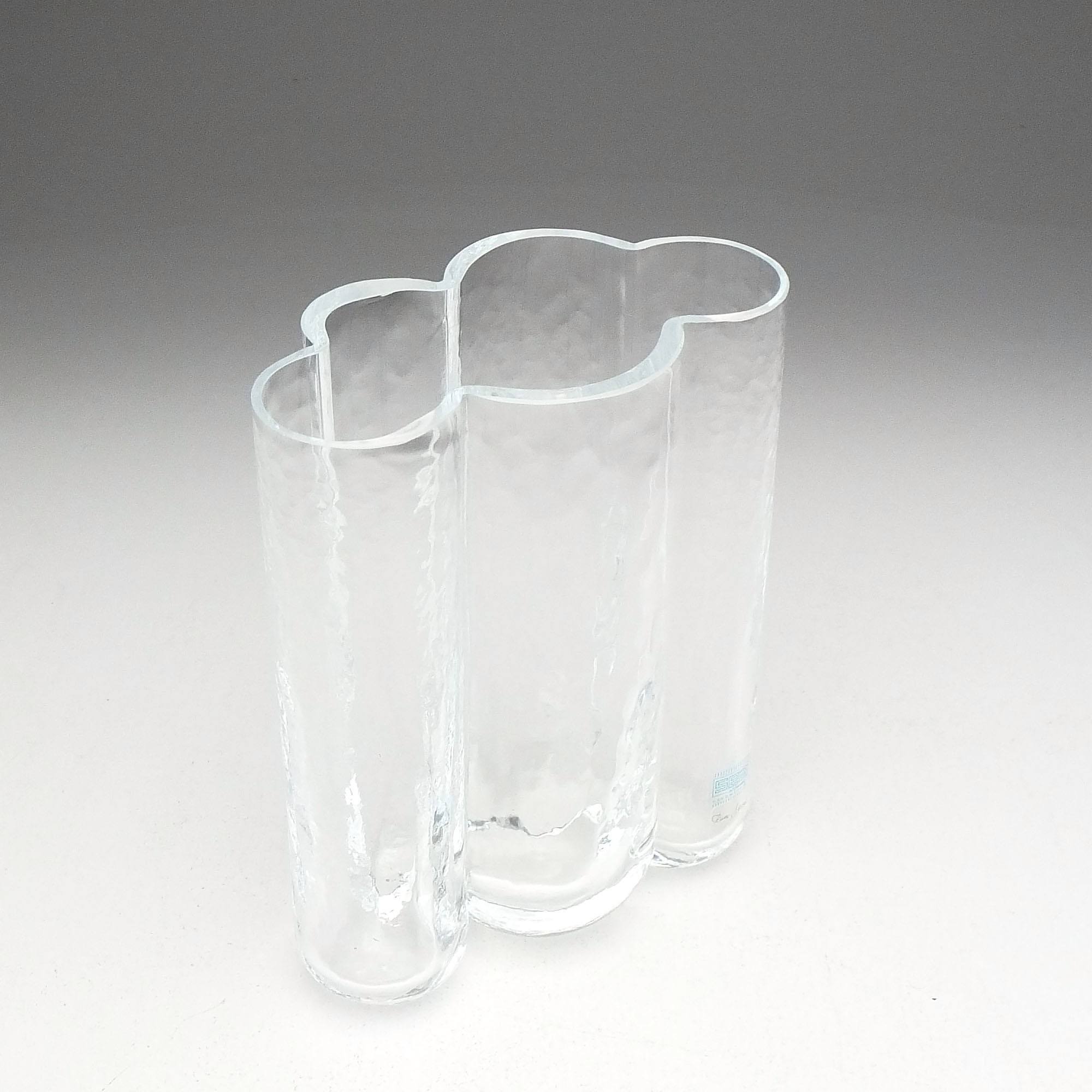 'Sea Glasbruk Kosta Sweden Crystal Rune Strand Pauline Series Vase'