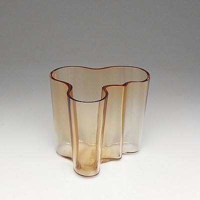 Finnish Amber Alvar Aalto Collection Vase