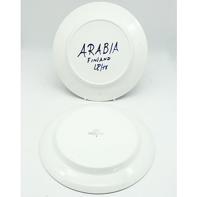 Two Finnish Arabia Plates, One by Ulla Procope