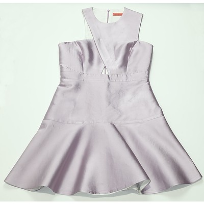 Manning Cartell Lilac Satin Dress Size 12