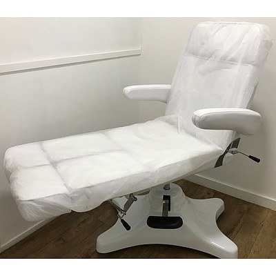 White Vinyl Fully Adjustable Chair