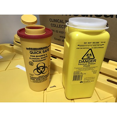 Approximately 60 Sharps Waste Containers