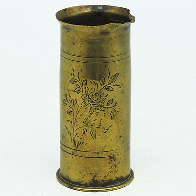 Small Shell with Engraved Floral Motif