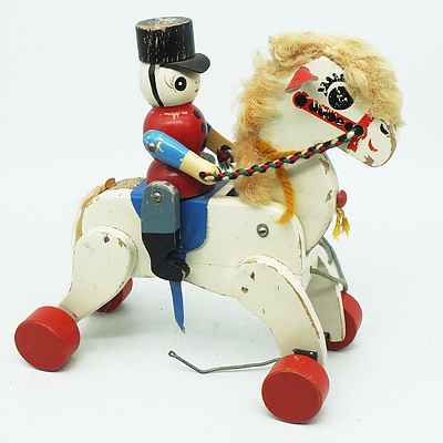 Horse and Rider Pull Along Toy