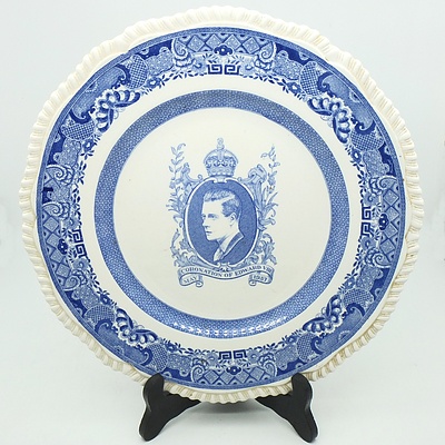 English Copeland Coronation Plate Edward VIII May 1937
