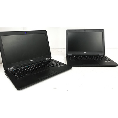 Dell Latitude E7250 13.3 Inch Widescreen Core i5 -5200U Mobile 2.2GHz Laptops - Lot of 2