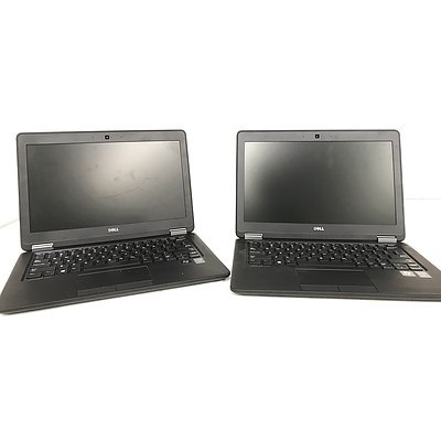 Dell Latitude E7250 13.3 Inch Widescreen Core i5 -5200U Mobile 2.2GHz Laptops - Lot of 2