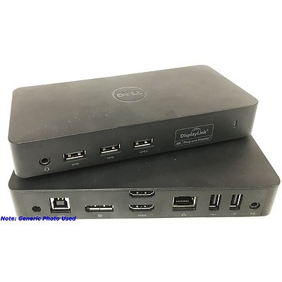 Dell D3100 USB 4K Docking Stations - Lot of 2