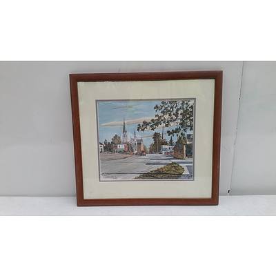 Framed Paintings & Picture Frame Lot Of 12