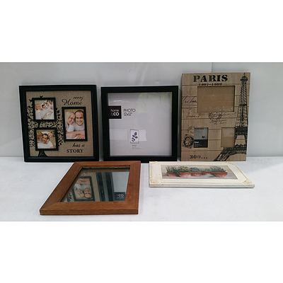 Framed Paintings & Picture Frame Lot Of 12